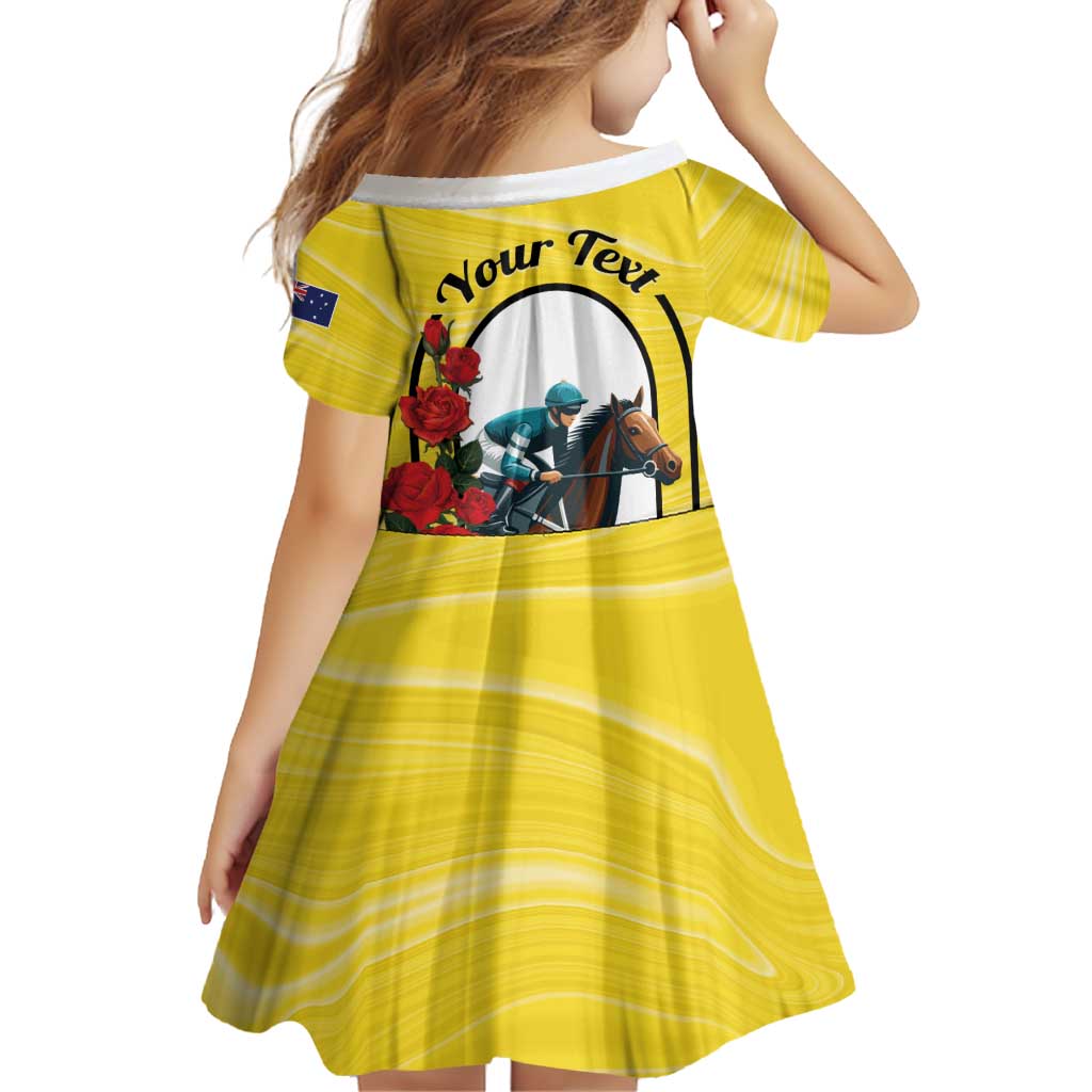 Personalised Melbourne Horse Racing Family Matching Off Shoulder Short Dress and Hawaiian Shirt The Race That Stops The Nation - Wonder Print Shop