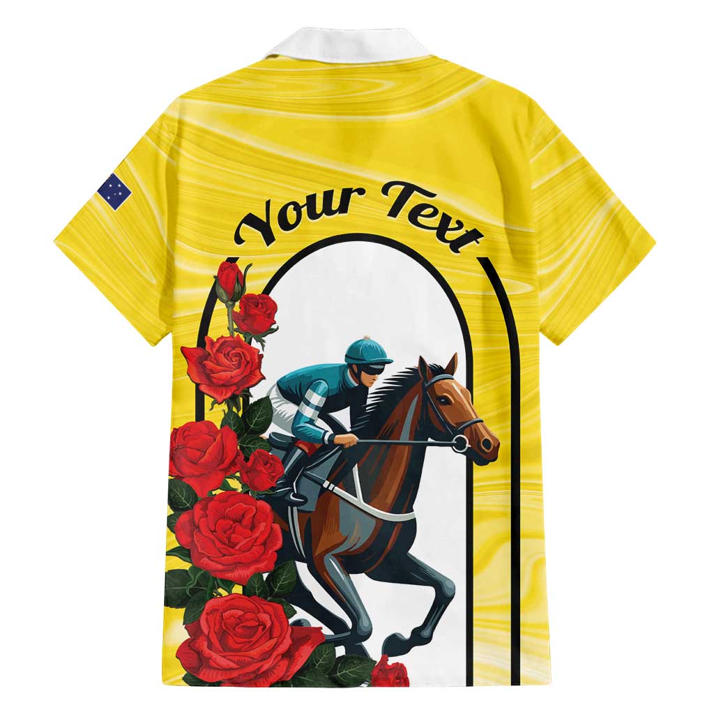Personalised Melbourne Horse Racing Family Matching Off Shoulder Short Dress and Hawaiian Shirt The Race That Stops The Nation - Wonder Print Shop