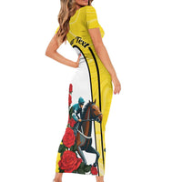 Personalised Melbourne Horse Racing Family Matching Short Sleeve Bodycon Dress and Hawaiian Shirt The Race That Stops The Nation - Wonder Print Shop