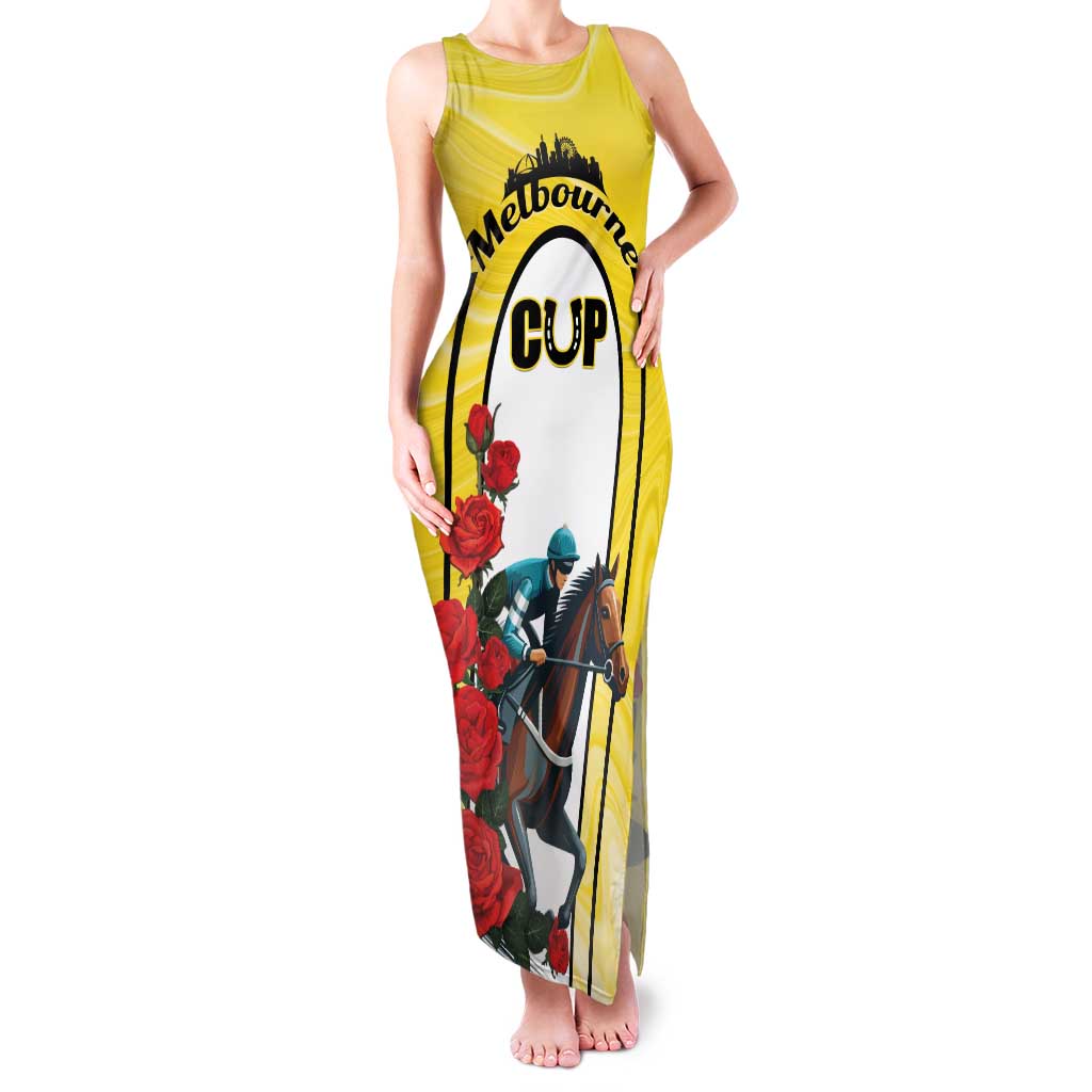 Personalised Melbourne Horse Racing Family Matching Tank Maxi Dress and Hawaiian Shirt The Race That Stops The Nation - Wonder Print Shop