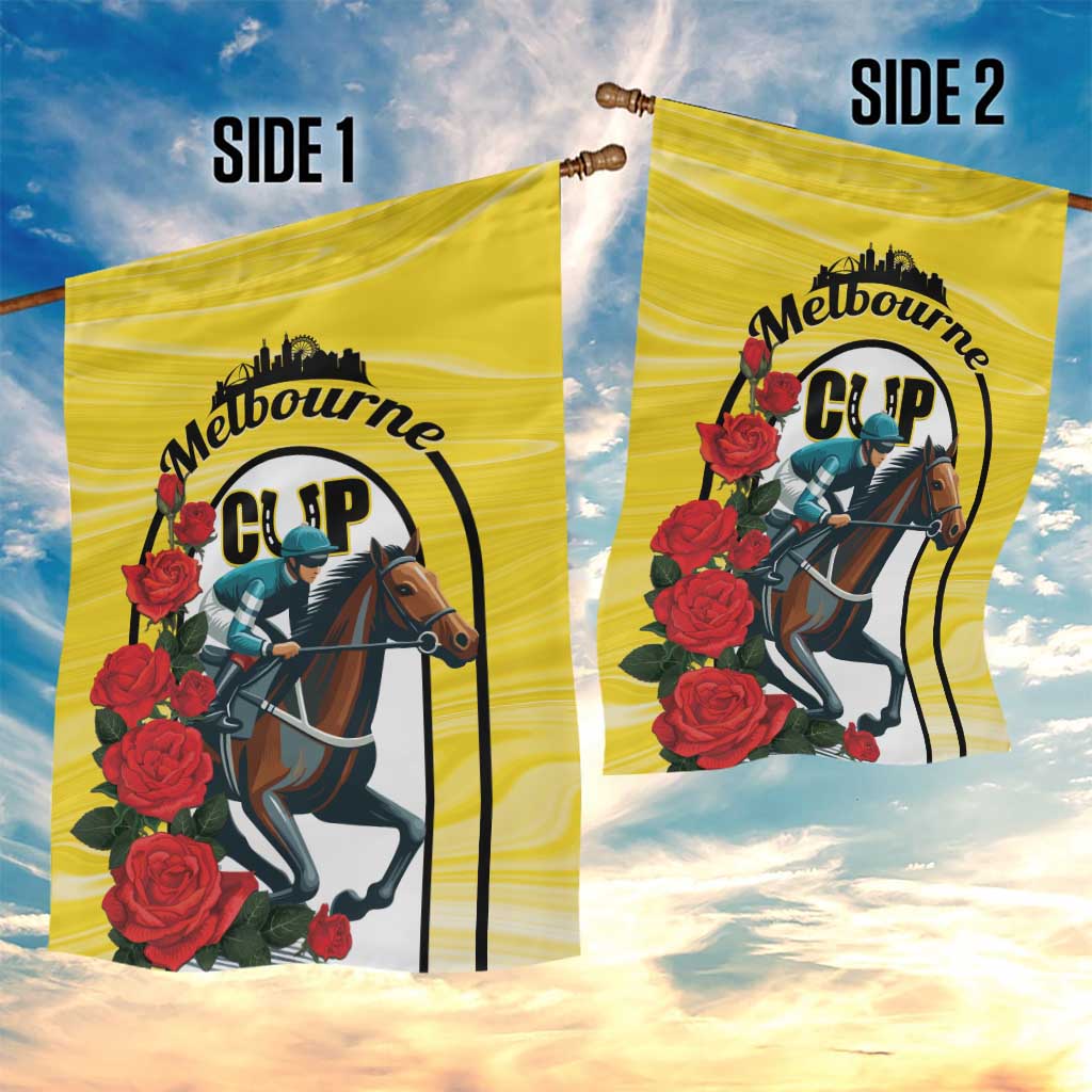 Melbourne Horse Racing Garden Flag The Race That Stops The Nation - Wonder Print Shop