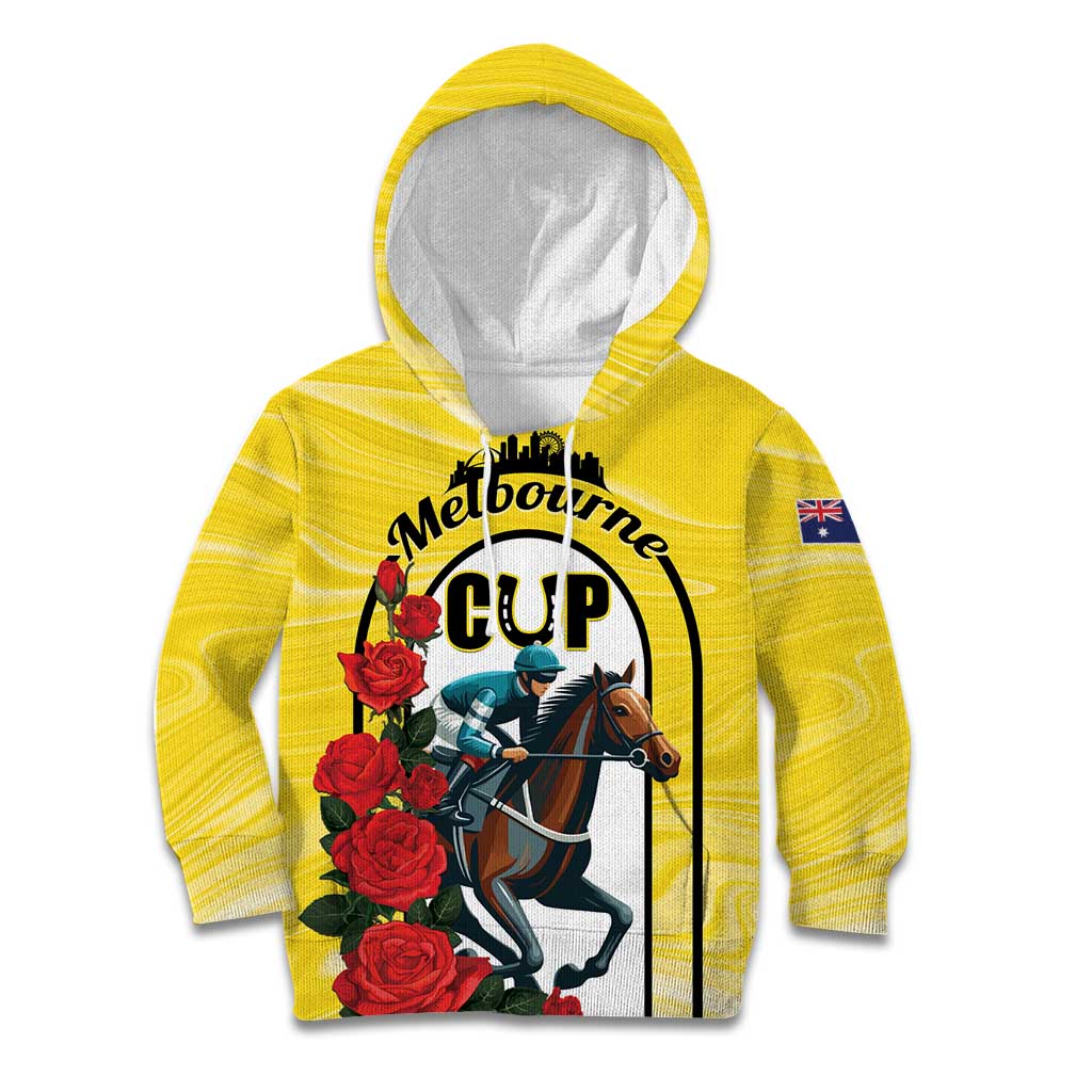 Personalised Melbourne Horse Racing Kid Hoodie The Race That Stops The Nation - Wonder Print Shop