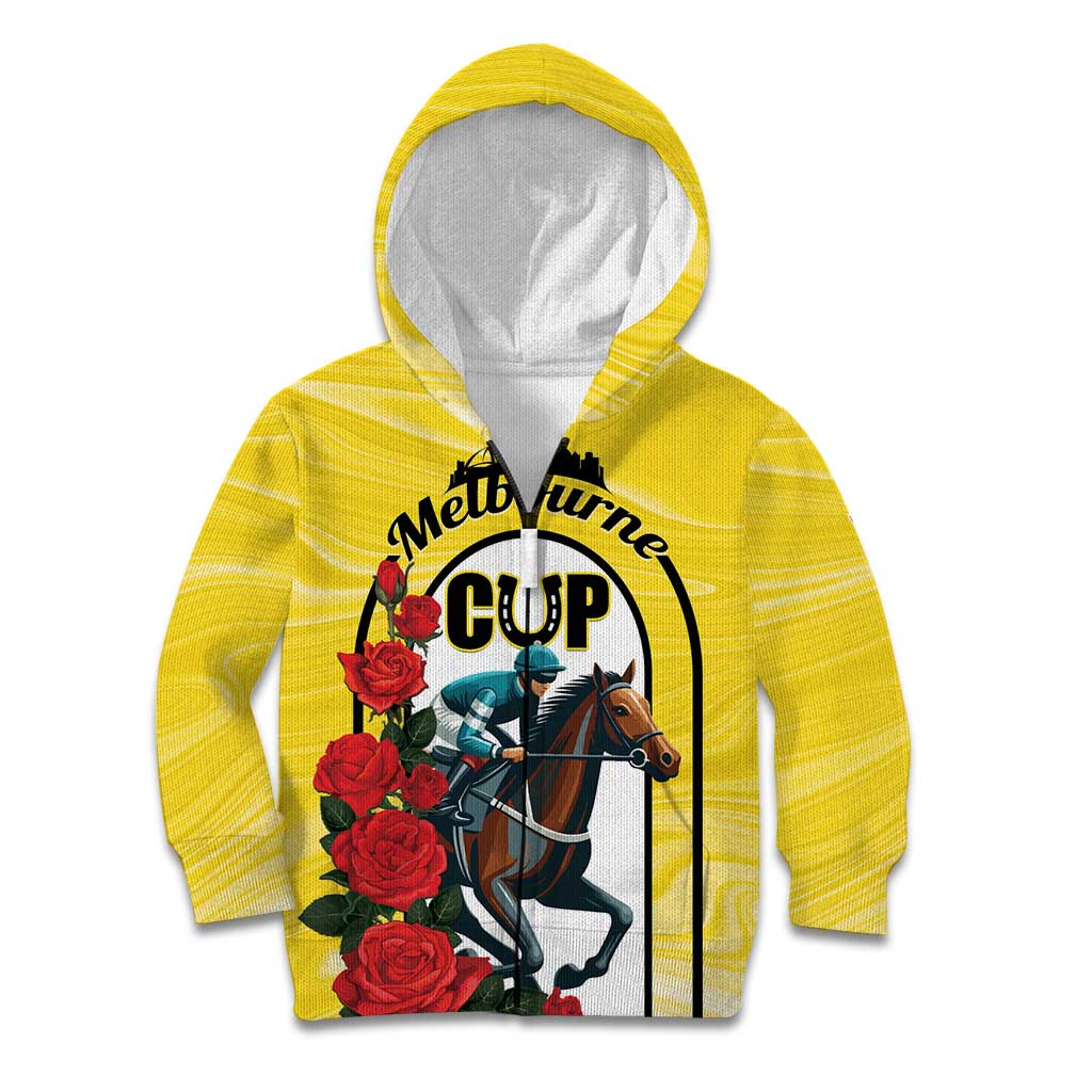 Personalised Melbourne Horse Racing Kid Hoodie The Race That Stops The Nation - Wonder Print Shop