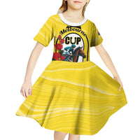 Personalised Melbourne Horse Racing Kid Short Sleeve Dress The Race That Stops The Nation - Wonder Print Shop