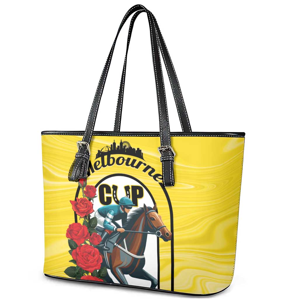 Melbourne Horse Racing Leather Tote Bag The Race That Stops The Nation - Wonder Print Shop