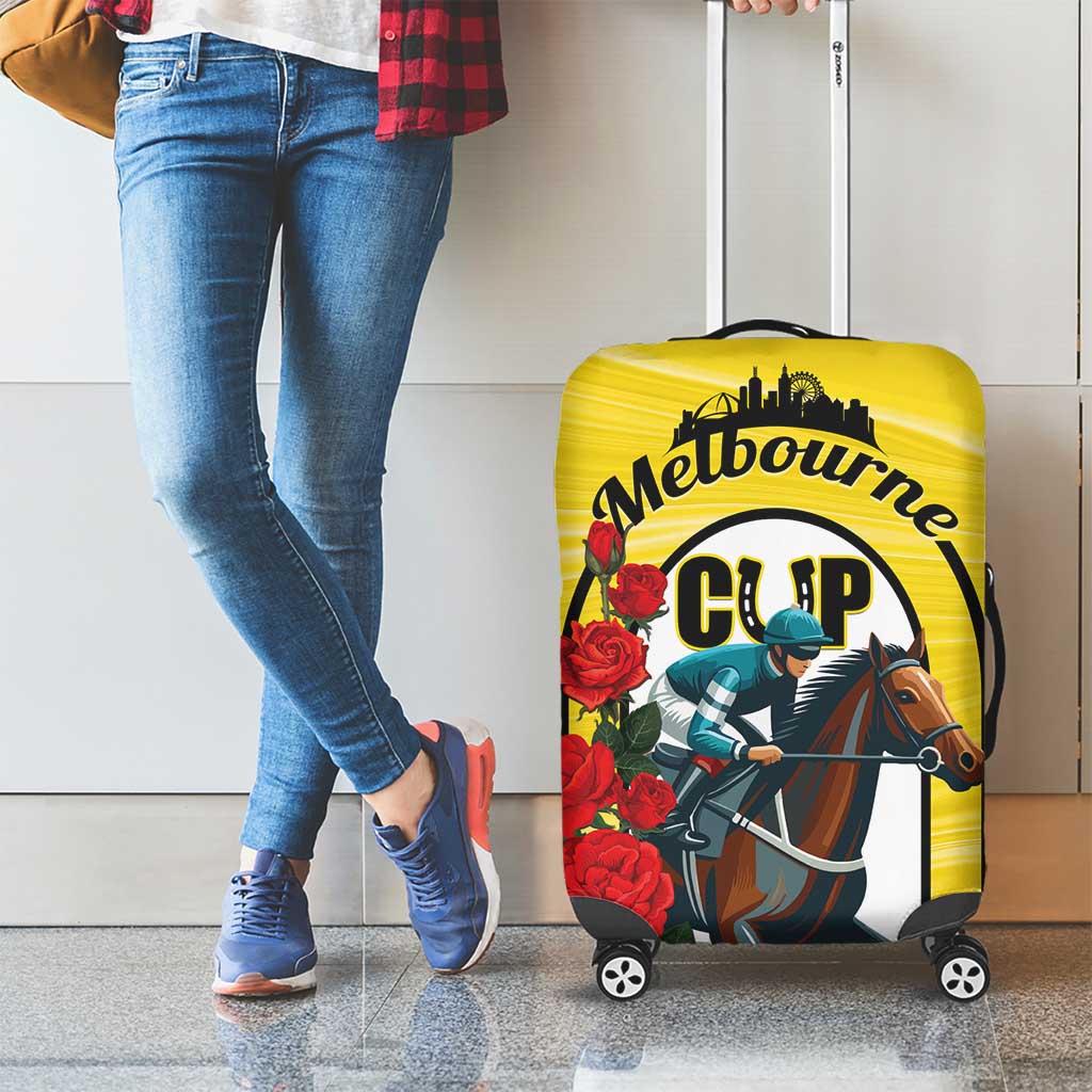Melbourne Horse Racing Luggage Cover The Race That Stops The Nation - Wonder Print Shop