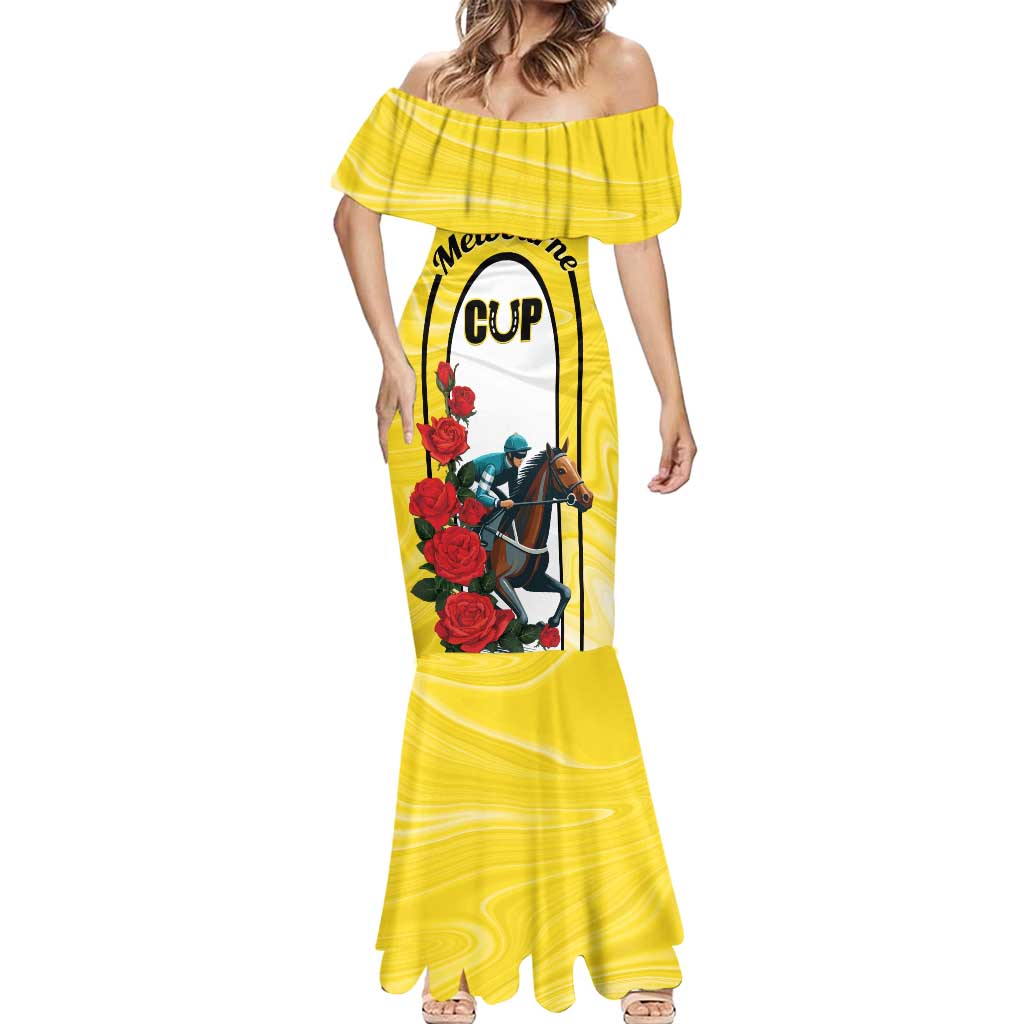 Personalised Melbourne Horse Racing Mermaid Dress The Race That Stops The Nation - Wonder Print Shop