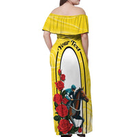 Personalised Melbourne Horse Racing Off Shoulder Maxi Dress The Race That Stops The Nation - Wonder Print Shop