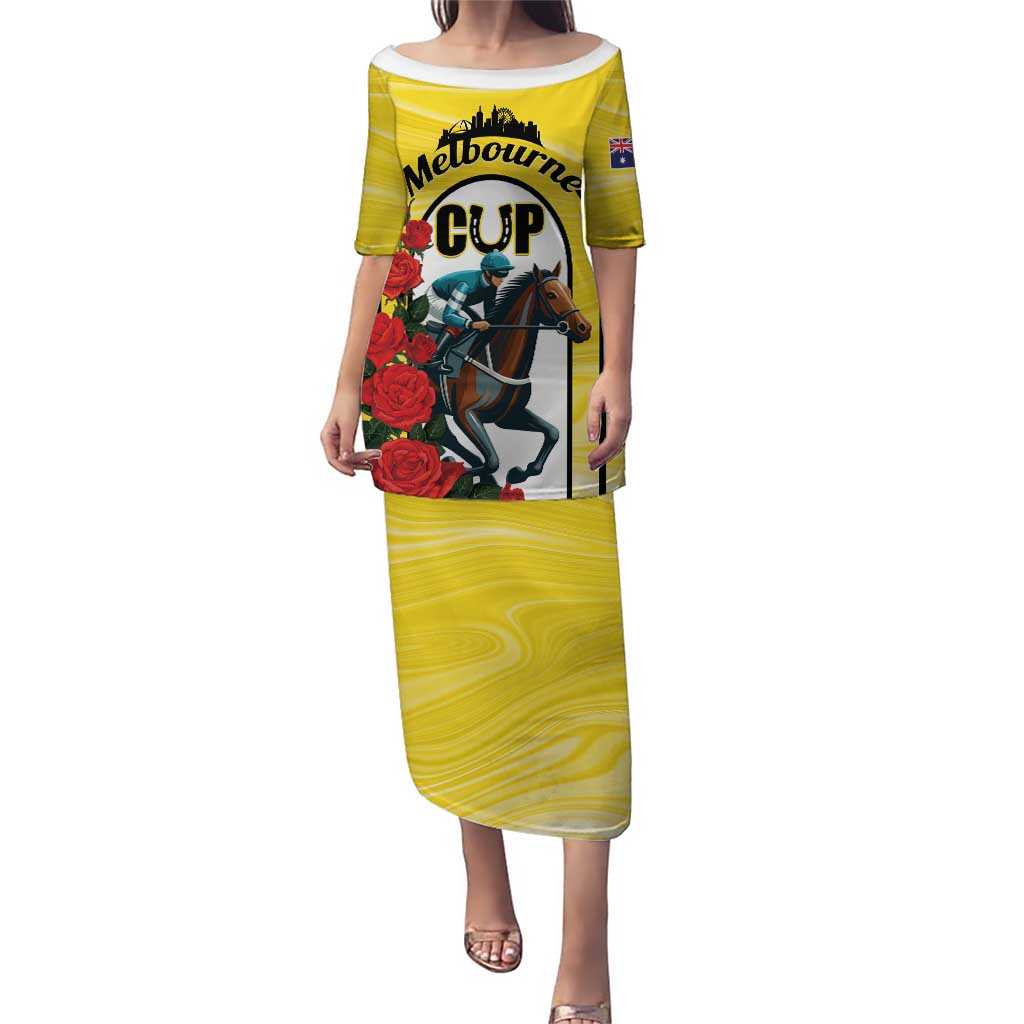 Personalised Melbourne Horse Racing Puletasi The Race That Stops The Nation - Wonder Print Shop