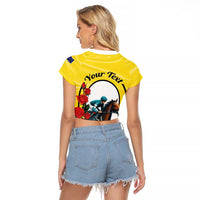 Personalised Melbourne Horse Racing Raglan Cropped T Shirt The Race That Stops The Nation - Wonder Print Shop