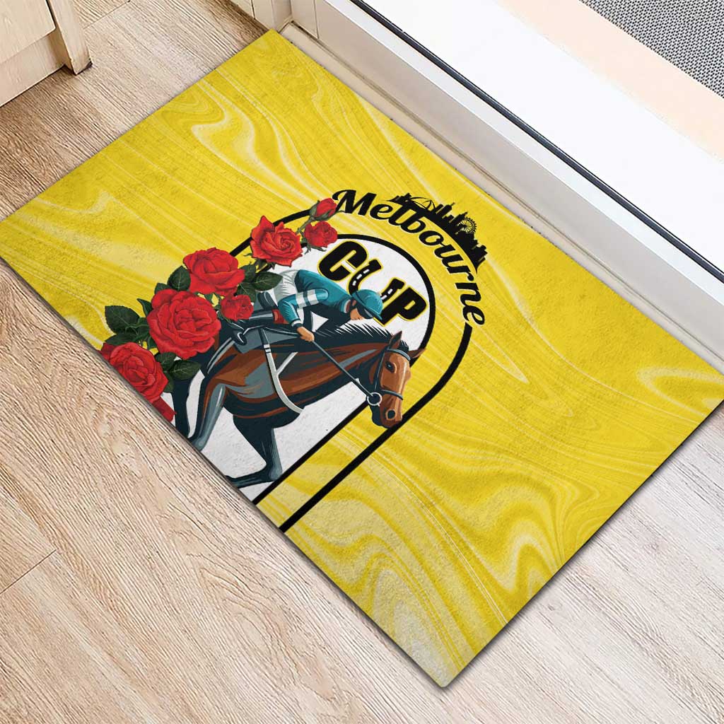 Melbourne Horse Racing Rubber Doormat The Race That Stops The Nation - Wonder Print Shop