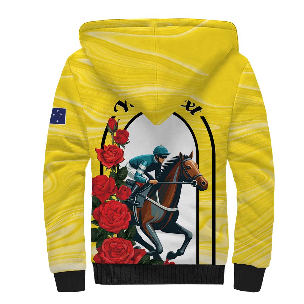 Personalised Melbourne Horse Racing Sherpa Hoodie The Race That Stops The Nation - Wonder Print Shop