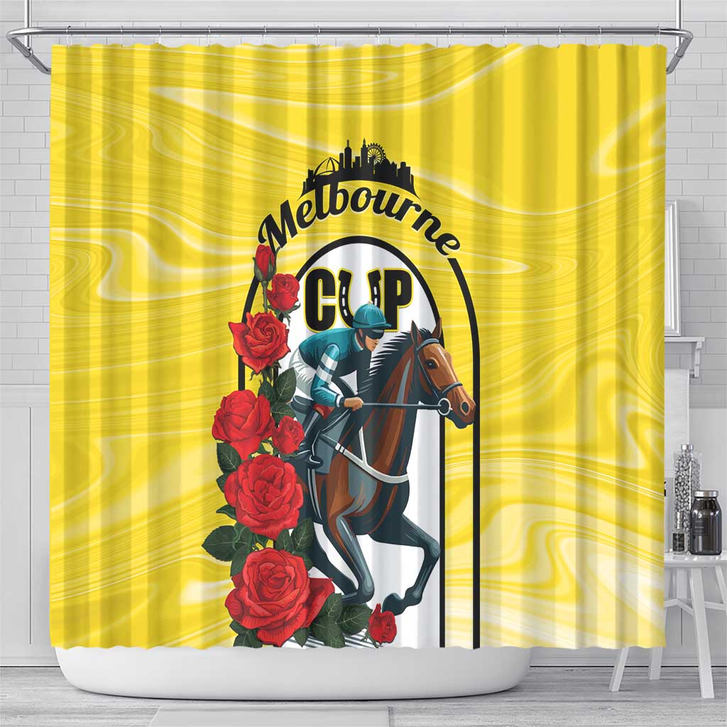 Melbourne Horse Racing Shower Curtain The Race That Stops The Nation
