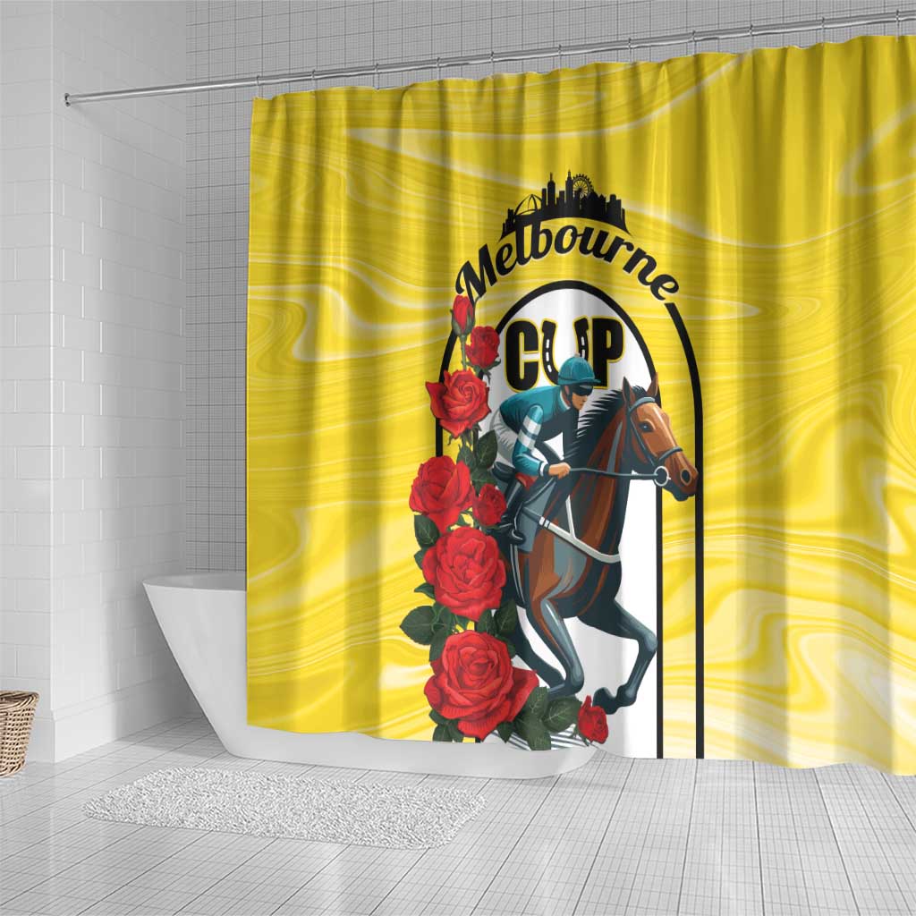 Melbourne Horse Racing Shower Curtain The Race That Stops The Nation