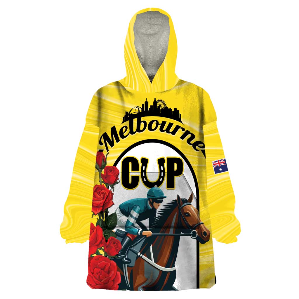 Personalised Melbourne Horse Racing Wearable Blanket Hoodie The Race That Stops The Nation - Wonder Print Shop