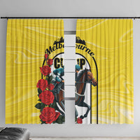 Melbourne Horse Racing Window Curtain The Race That Stops The Nation - Wonder Print Shop