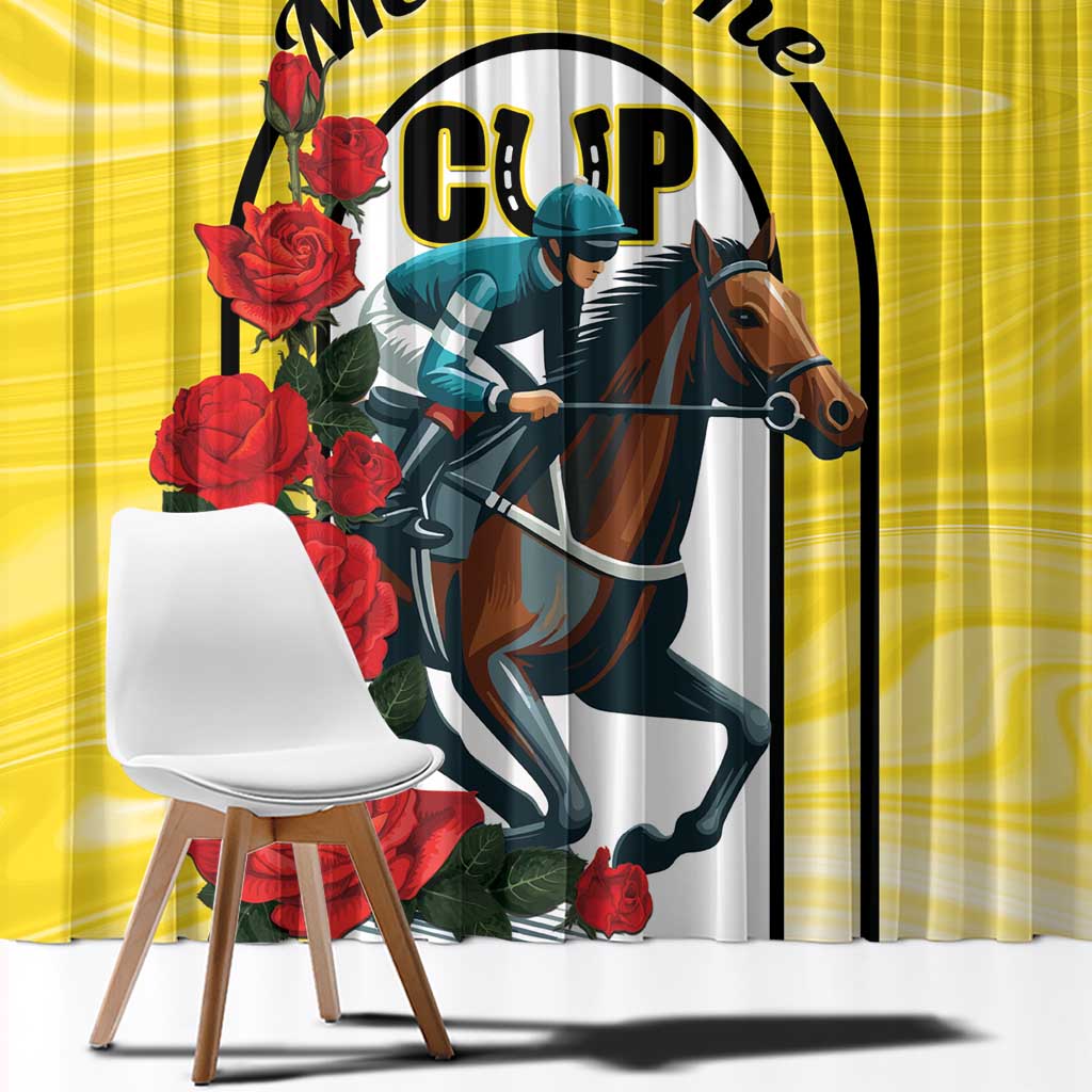 Melbourne Horse Racing Window Curtain The Race That Stops The Nation - Wonder Print Shop