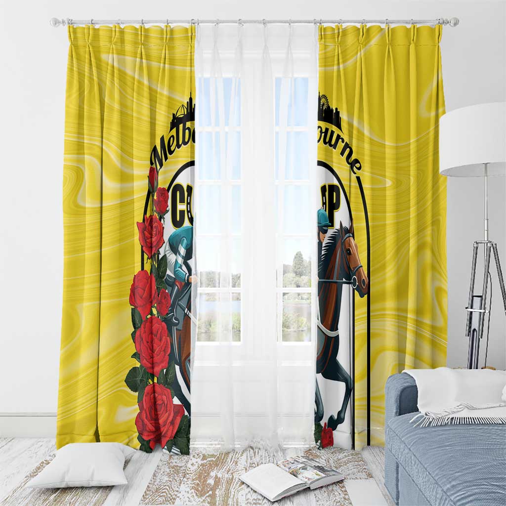 Melbourne Horse Racing Window Curtain The Race That Stops The Nation - Wonder Print Shop