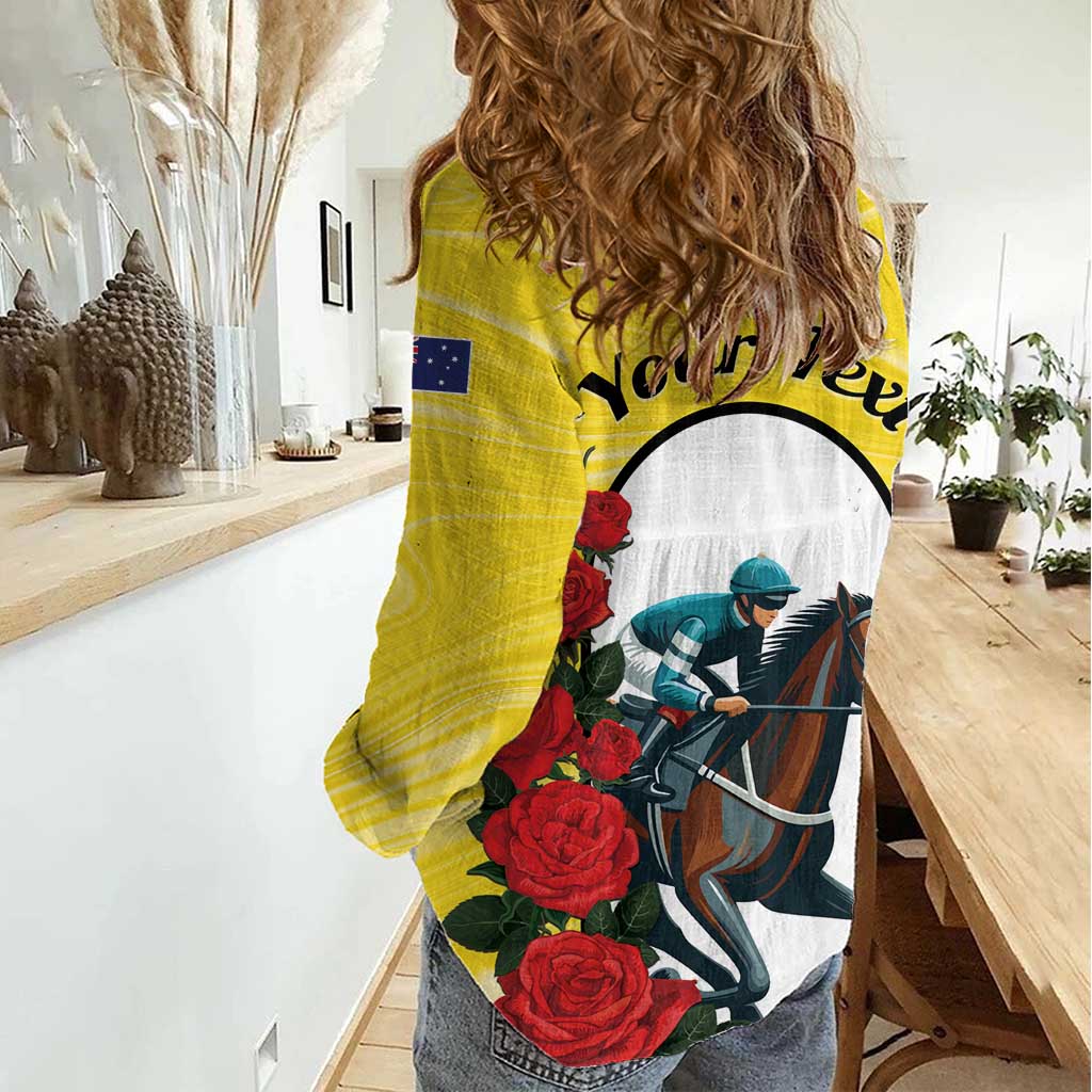 Personalised Melbourne Horse Racing Women Casual Shirt The Race That Stops The Nation - Wonder Print Shop
