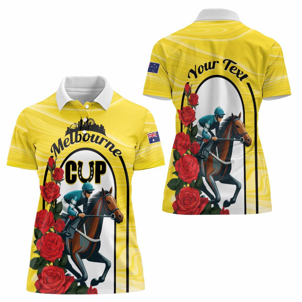 Personalised Melbourne Horse Racing Women Polo Shirt The Race That Stops The Nation - Wonder Print Shop