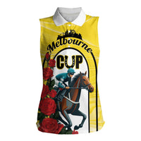 Personalised Melbourne Horse Racing Women Sleeveless Polo Shirt The Race That Stops The Nation - Wonder Print Shop
