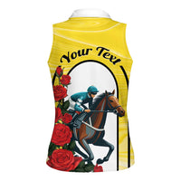 Personalised Melbourne Horse Racing Women Sleeveless Polo Shirt The Race That Stops The Nation - Wonder Print Shop