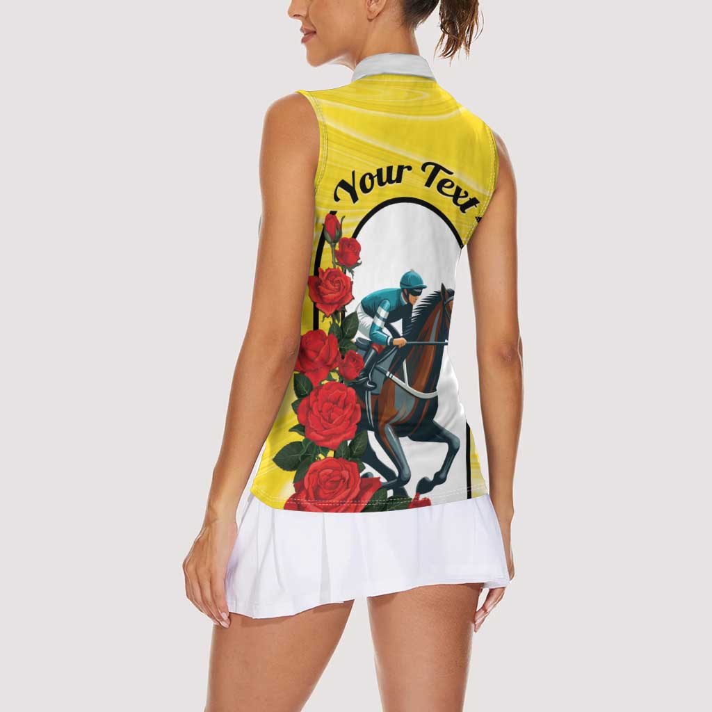 Personalised Melbourne Horse Racing Women Sleeveless Polo Shirt The Race That Stops The Nation - Wonder Print Shop