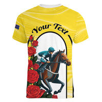 Personalised Melbourne Horse Racing Women V-Neck T-Shirt The Race That Stops The Nation - Wonder Print Shop