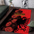 Albania Eagle Area Rug Red Poppy Flowers - Wonder Print Shop