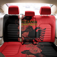 Albania Eagle Back Car Seat Cover Red Poppy Flowers - Wonder Print Shop