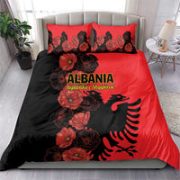 Albania Eagle Bedding Set Red Poppy Flowers - Wonder Print Shop