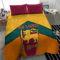 Sri Lanka Independence Day Bedding Set Golden Lion Sinha Flag Style - Wonder Print Shop