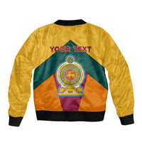 Sri Lanka Independence Day Bomber Jacket Golden Lion Sinha Flag Style - Wonder Print Shop