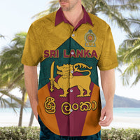 Sri Lanka Independence Day Hawaiian Shirt Golden Lion Sinha Flag Style - Wonder Print Shop