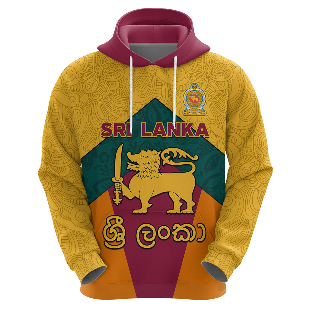 Sri Lanka Independence Day Hoodie Golden Lion Sinha Flag Style - Wonder Print Shop