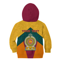 Sri Lanka Independence Day Kid Hoodie Golden Lion Sinha Flag Style - Wonder Print Shop