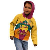 Sri Lanka Independence Day Kid Hoodie Golden Lion Sinha Flag Style - Wonder Print Shop