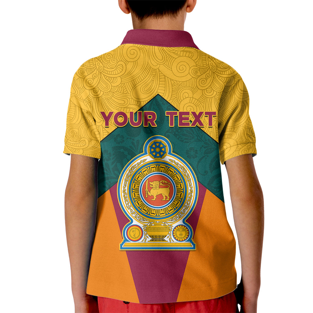 Sri Lanka Independence Day Kid Polo Shirt Golden Lion Sinha Flag Style - Wonder Print Shop
