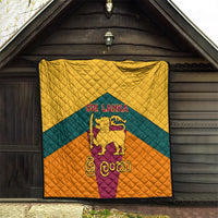 Sri Lanka Independence Day Quilt Golden Lion Sinha Flag Style - Wonder Print Shop