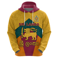 Sri Lanka Independence Day Zip Hoodie Golden Lion Sinha Flag Style - Wonder Print Shop