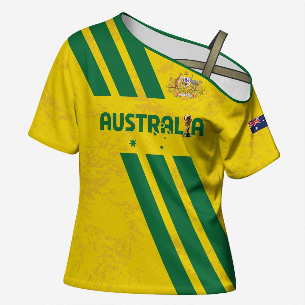 Custom Soccer 2026 Australia Cross Shoulder Shirt Socceroos Go Glory
