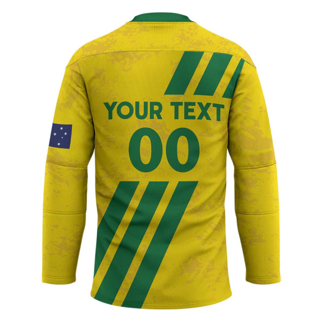 Custom Soccer 2026 Australia Hockey Jersey Socceroos Go Glory