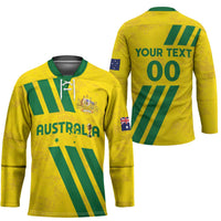 Custom Soccer 2026 Australia Hockey Jersey Socceroos Go Glory