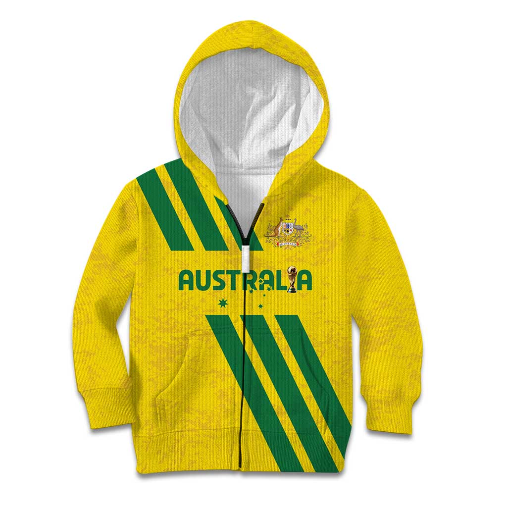 Custom Soccer 2026 Australia Kid Hoodie Socceroos Go Glory