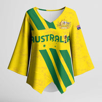Custom Soccer 2026 Australia Kimono Sleeve Blouse Socceroos Go Glory
