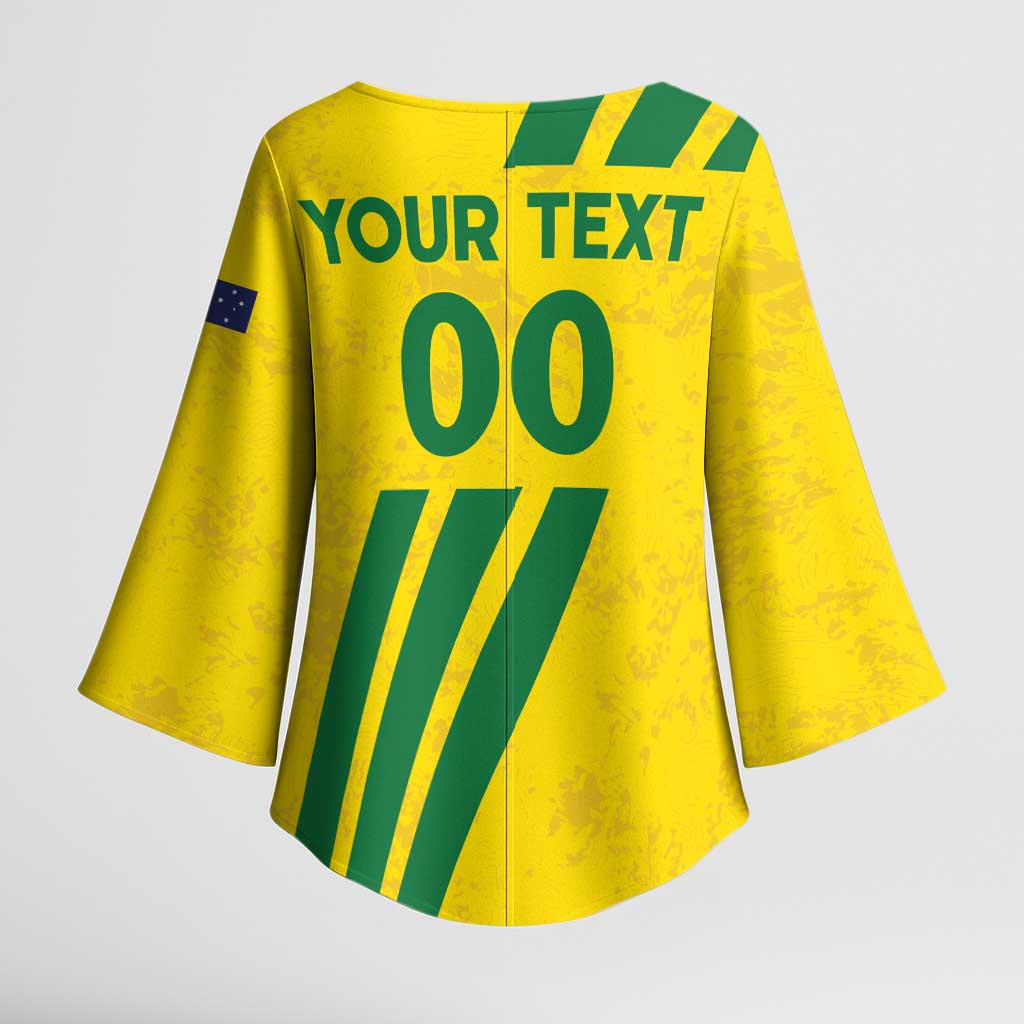 Custom Soccer 2026 Australia Kimono Sleeve Blouse Socceroos Go Glory