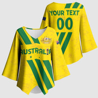 Custom Soccer 2026 Australia Kimono Sleeve Blouse Socceroos Go Glory