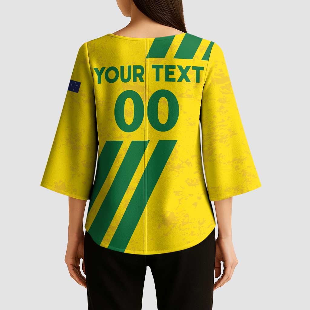 Custom Soccer 2026 Australia Kimono Sleeve Blouse Socceroos Go Glory