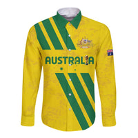 Custom Soccer 2026 Australia Long Sleeve Button Shirt Socceroos Go Glory
