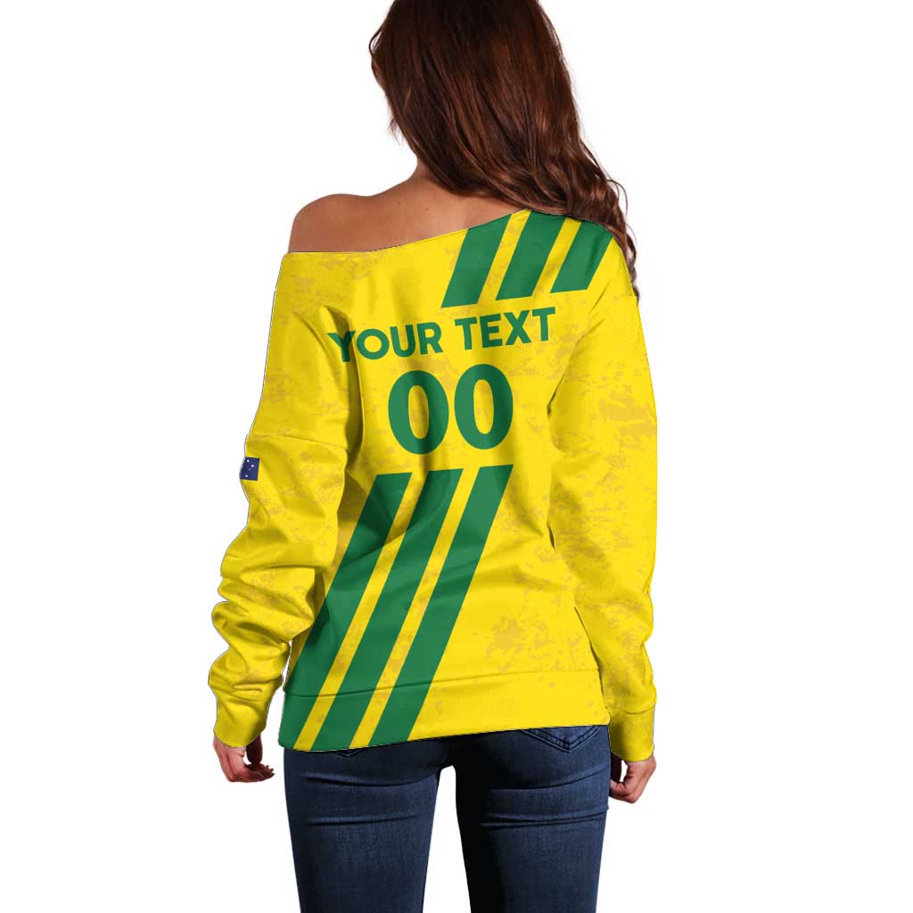 Custom Soccer 2026 Australia Off Shoulder Sweater Socceroos Go Glory